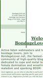 Mobile Screenshot of bondagelover.net