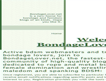 Tablet Screenshot of bondagelover.net